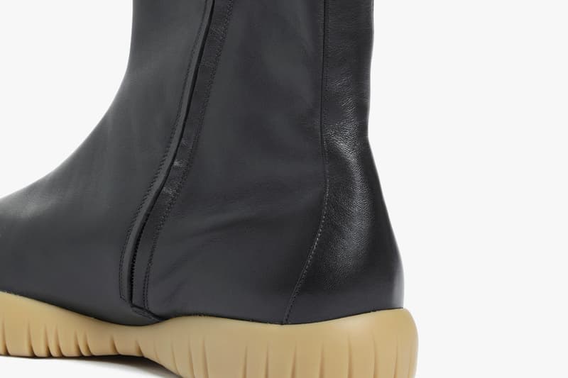 Maison Margiela Tabi Ankle Scuba Boot Black Leather Spring 2018