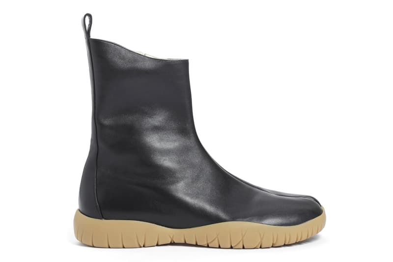 Maison Margiela Tabi Ankle Scuba Boot Black Leather Spring 2018