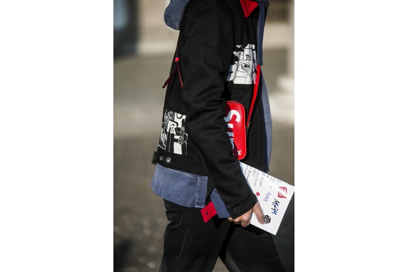 Milan Fashion Week Fall/Winter 2018 Street Style day 2 streetsnaps supreme louis vuitton off white burberry gosha prada margiela