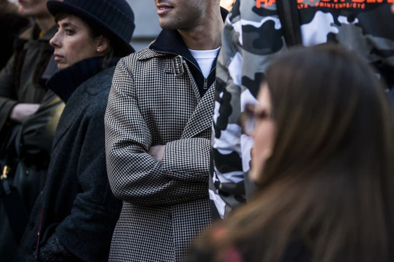 Milan Fashion Week Fall/Winter 2018 Street Style day 2 streetsnaps supreme louis vuitton off white burberry gosha prada margiela
