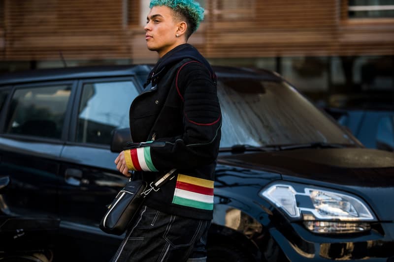 Milan Fashion Week Fall/Winter 2018 Street Style men's burberry gosha rubchinskiy streetsnaps supreme