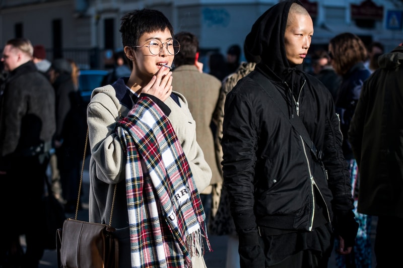 Milan Fashion Week Fall/Winter 2018 Street Style men's burberry gosha rubchinskiy streetsnaps supreme