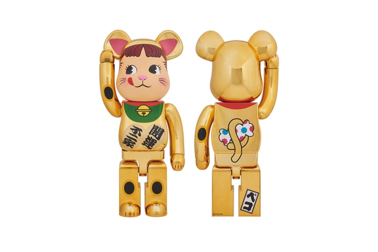 Medicom Toy's BE@RBRICK Figurine Is Now a Gold-Plated Money Cat
