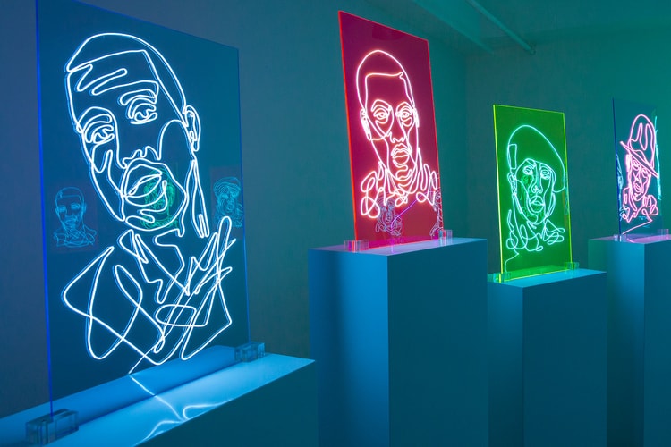 Intricate Neon Portraits of Kanye West, Drake, Pharrell & More