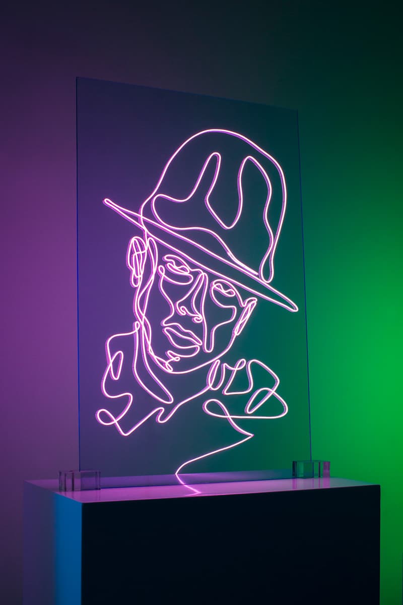 Neon Rap Portraits Natalie Wong Kanye West Drake Eminem Pharrell Notorious BIG Tupac Shakur Lauryn Hill Nas Snoop Dogg