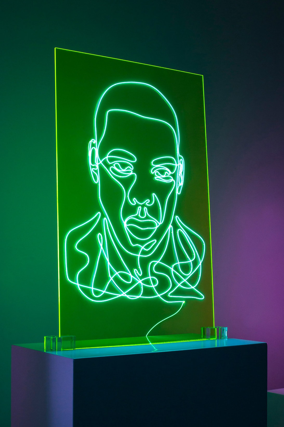 Neon Rap Portraits Natalie Wong Kanye West Drake Eminem Pharrell Notorious BIG Tupac Shakur Lauryn Hill Nas Snoop Dogg