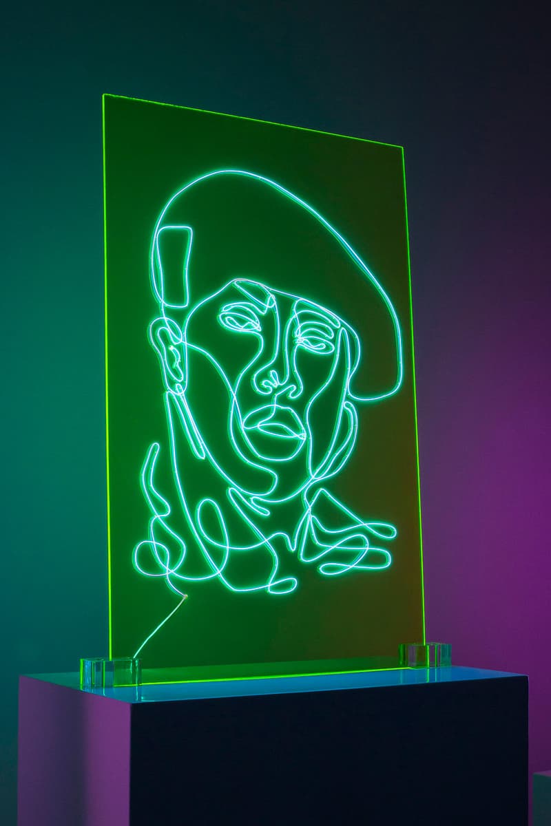 Neon Rap Portraits Natalie Wong Kanye West Drake Eminem Pharrell Notorious BIG Tupac Shakur Lauryn Hill Nas Snoop Dogg