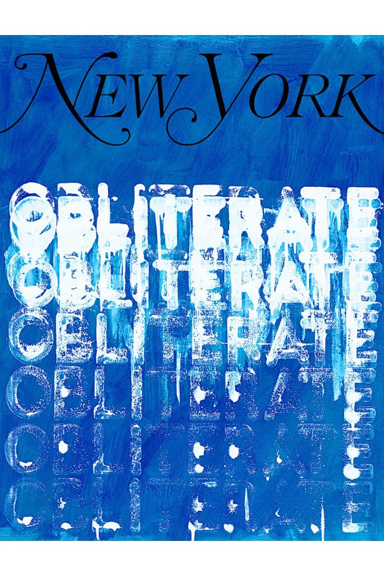 New York Magazine Mel Bochner John Giorno Alex Katz Barbara Kruger Marilyn Minter Yoko Ono Rob Pruitt Hank Willis Thomas 50 anniversary artist cover issues april 2018 Maurizio Cattelan Kerry James Marshall Rirkrit Tiravanija Will Cotton Nina Chanel Abney