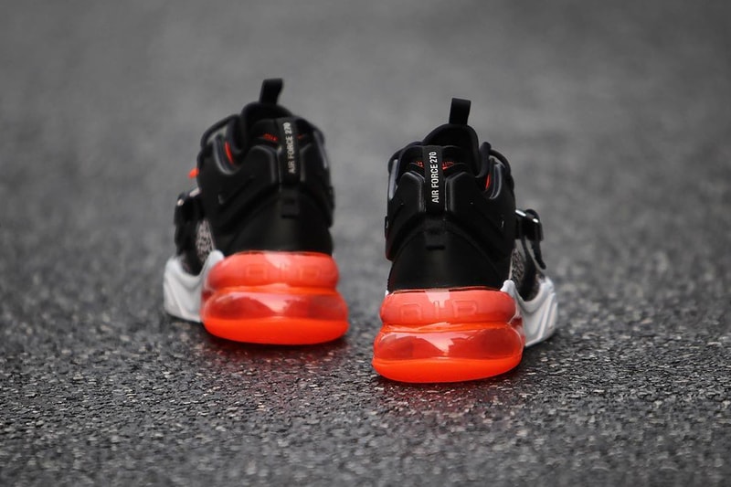 Nike Air Force 270 Safari Closer Look Orange Black