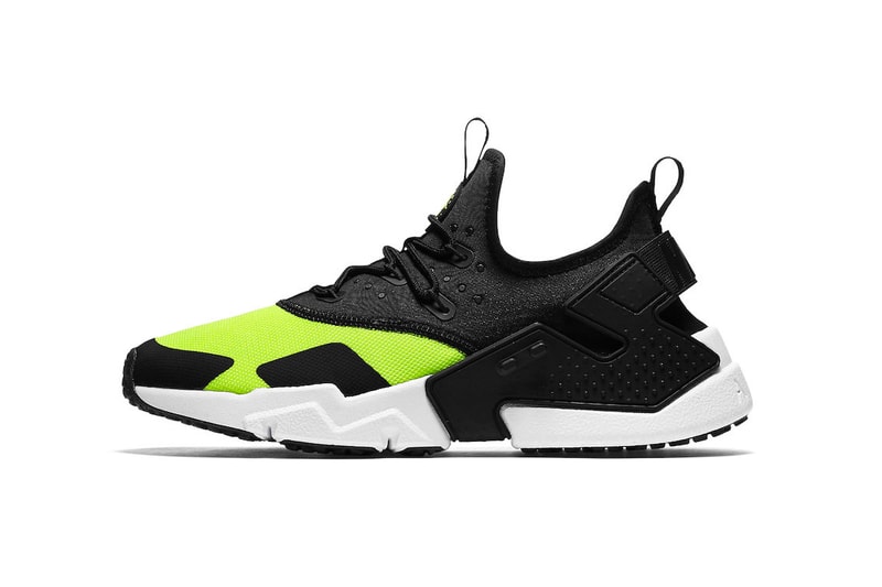 Nike Air Huarache Drift Black Volt White footwear