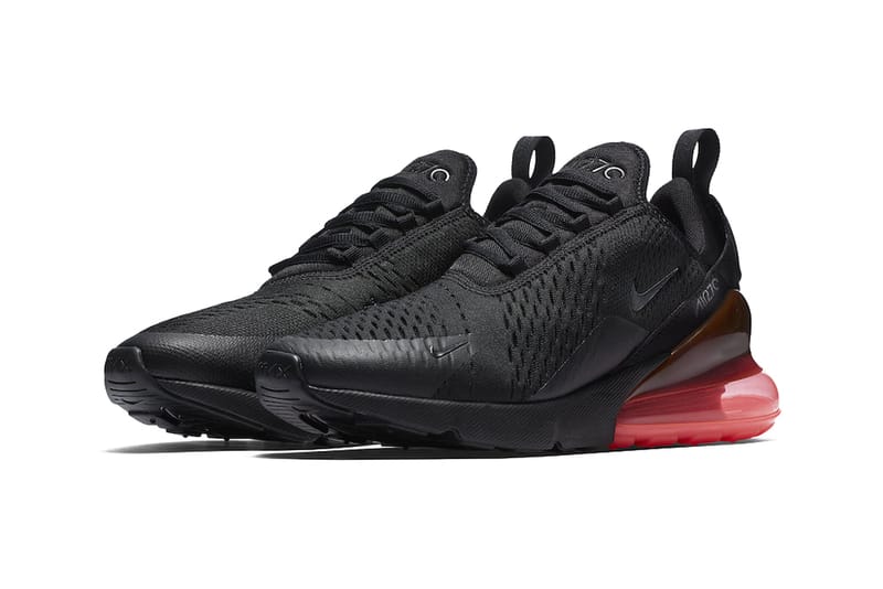 nike air max 27 black hot punch red
