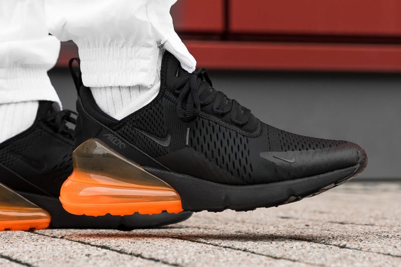 nike 270 black orange