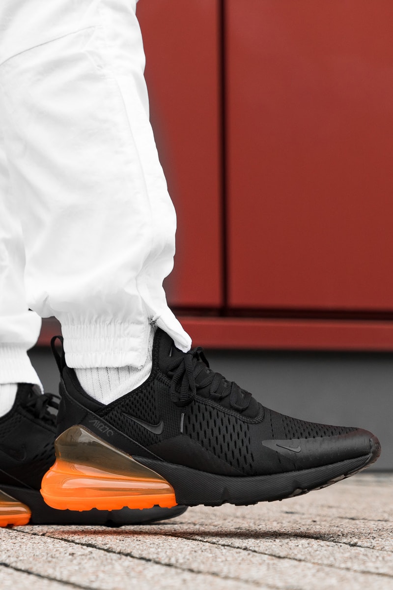 Nike Air Max 270 Tonal Orange On Foot