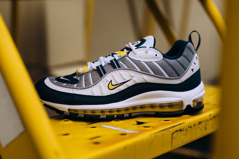Nike Air Max 98 tour yellow white navy january footwear 18 Release Date info 2018 Sneakers Shoes Footwear Rock City Kicks