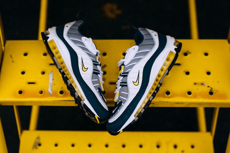 Nike Air Max 98 tour yellow white navy january footwear 18 Release Date info 2018 Sneakers Shoes Footwear Rock City Kicks
