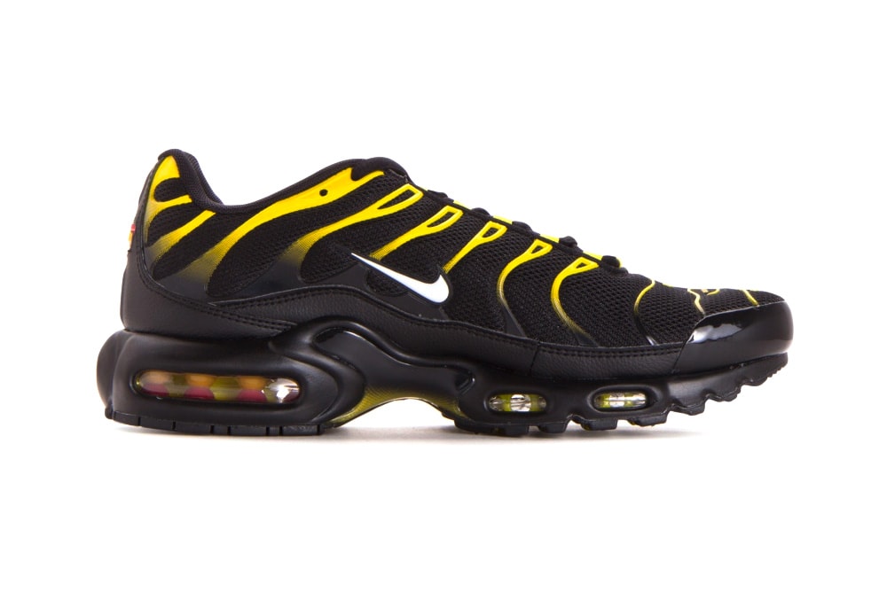 Nike Air Max Plus "Black/Vivid Sulfur" release date purchase black yellow