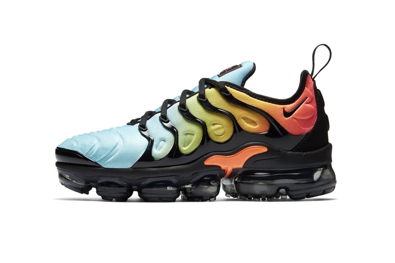 Nike Air VaporMax Plus Tropical Sunset 2018 January 25 Release Date Info Sneakers Shoes Footwear Blue Yellow Green Orange Red