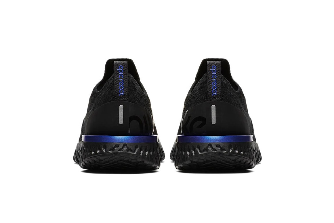 Nike Epic React Flyknit Black Racer Blue Hypebeast