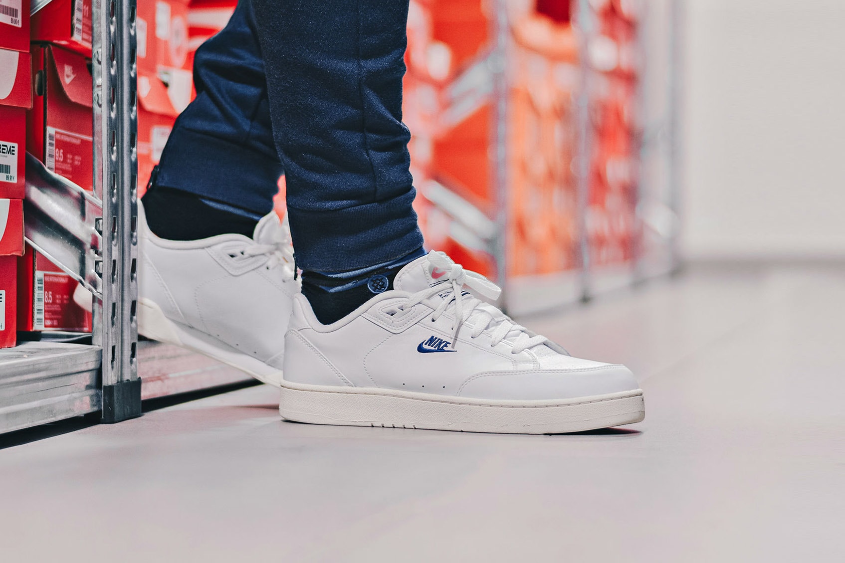 Nike Grandstand II White Navy Sail Colorway arctic punch Release Info Drops Sneakers