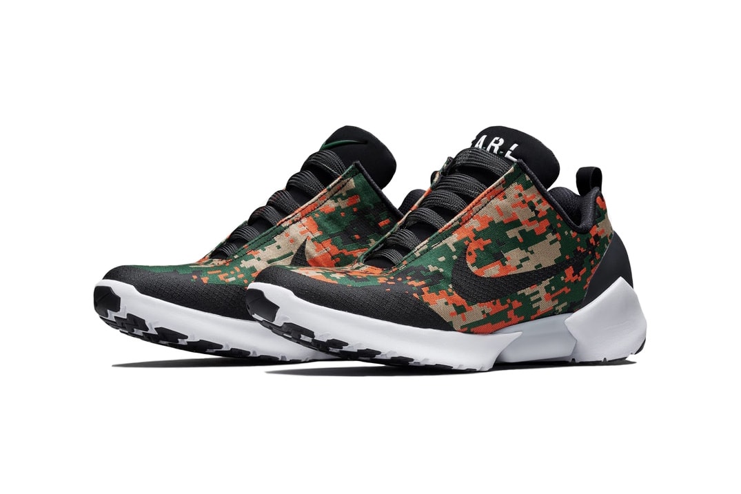 Nike Hyperadapt 1.0 Digi Camo 2018 camouflage sneakers shoes orange green black electro adaptive reactive lacing