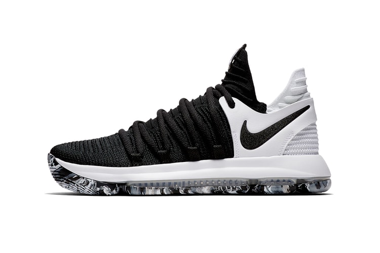 Nike's KD 10 Receives a Black & White Marbled Outsole
