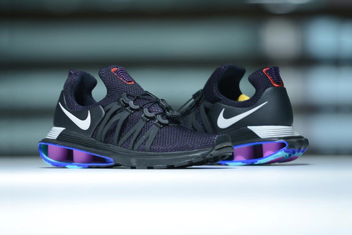 Nike Shox Gravity Black Purple Blue Release
