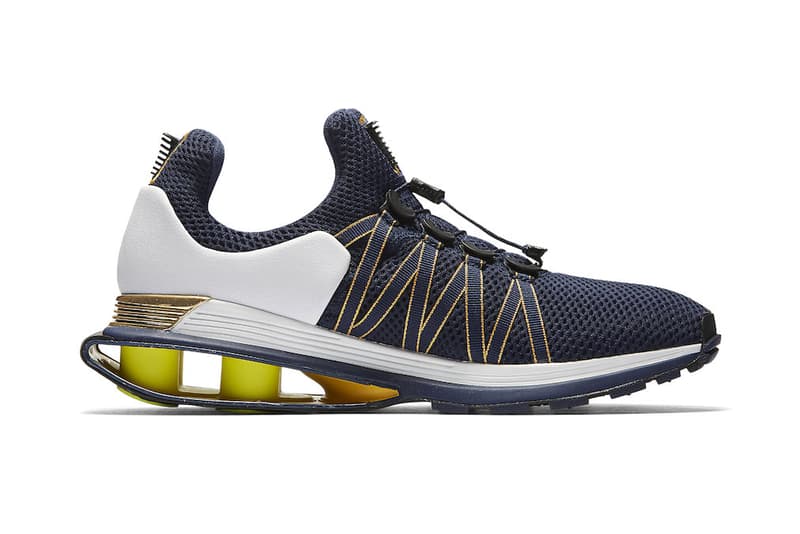 Nike Shox Gravity Midnight Navy Metallic Gold Yellow White