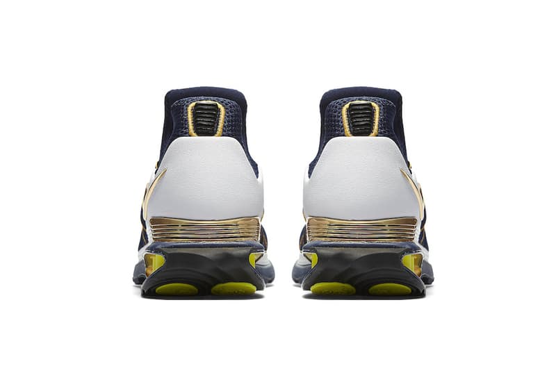 Nike Shox Gravity Midnight Navy Metallic Gold Yellow White