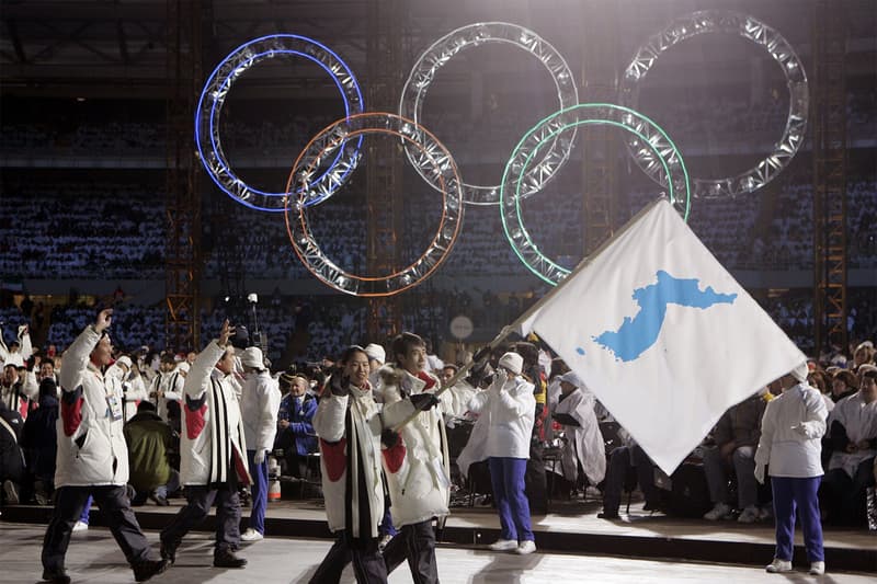 North South Korea One 1 Flag 2018 Winter Olympics Pyeongchang Games Unified unit unification