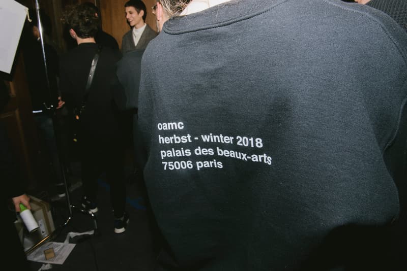 OAMC Fall/Winter 2018 Paris Backstage Imagery Over All Master Cloth Carhartt WIP