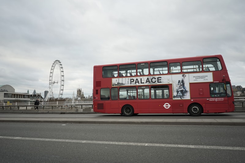 Palace Skate Fashion Bus Advertisement David Simms Ad United Kingdom London