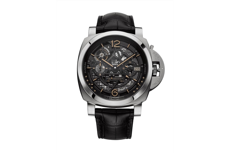 Panerai L Astronomo Luminor 1950 Tourbillon Moon Phases Equation of Time GMT 50mm Watch galileo galilei tribute polarized crystal