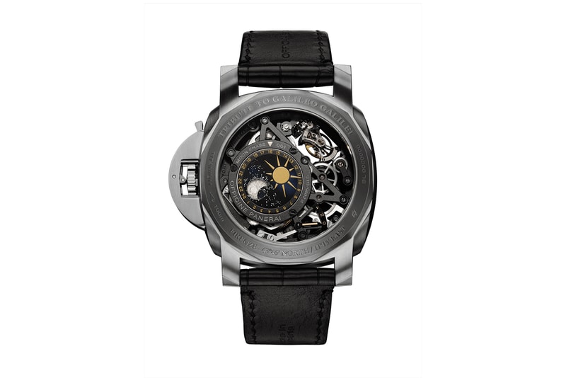 Panerai L Astronomo Luminor 1950 Tourbillon Moon Phases Equation of Time GMT 50mm Watch galileo galilei tribute polarized crystal