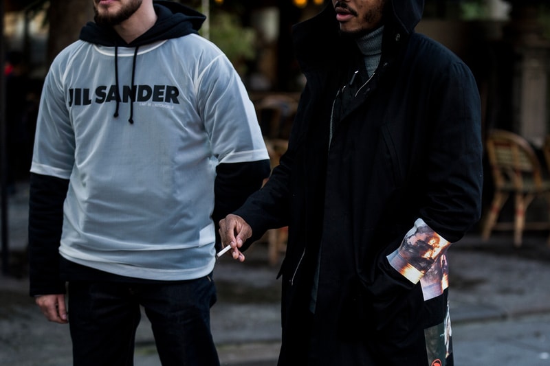 Paris Fashion Week Fall/Winter 2018 street style men's off-white goretex