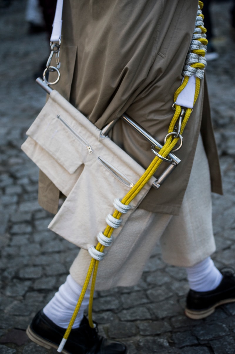 Paris Fashion Week Fall/Winter 2018 street style men's off-white goretex
