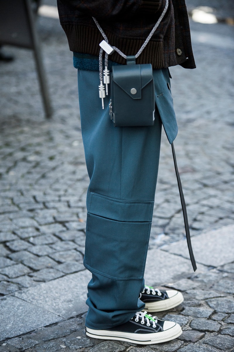Paris Fashion Week Fall/Winter 2018 street style men's off-white goretex