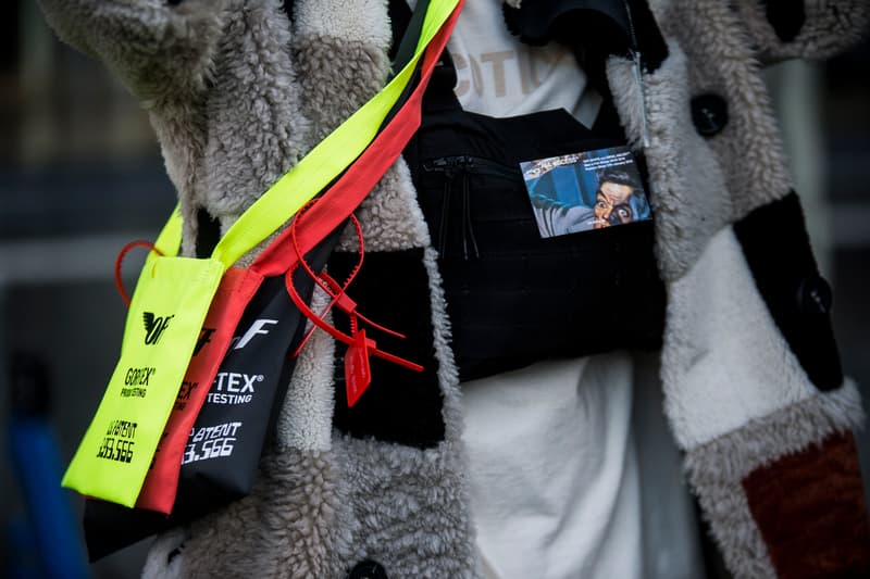Paris Fashion Week Fall/Winter 2018 street style men's off-white goretex