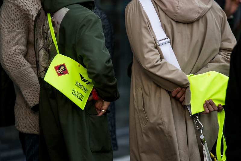 Paris Fashion Week Fall/Winter 2018 street style men's off-white goretex