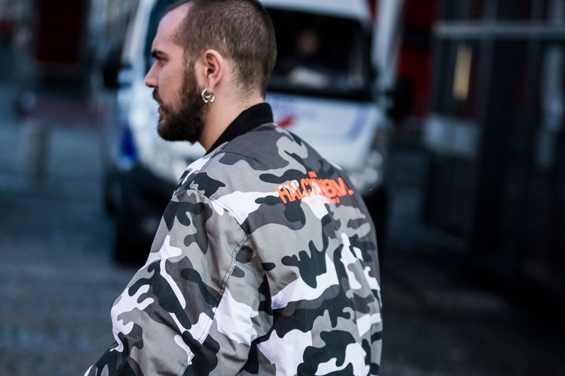 Paris Fashion Week Fall/Winter 2018 street style men's off-white goretex
