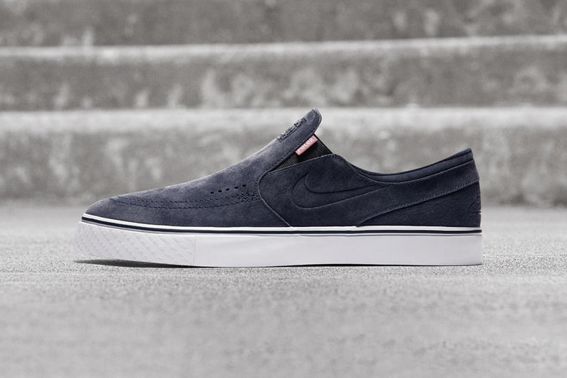Poler Nike SB Janoski Slip On 2018 February 3 Release Date Info Sneakers Shoes Footwear Skateboarding Suede Navy