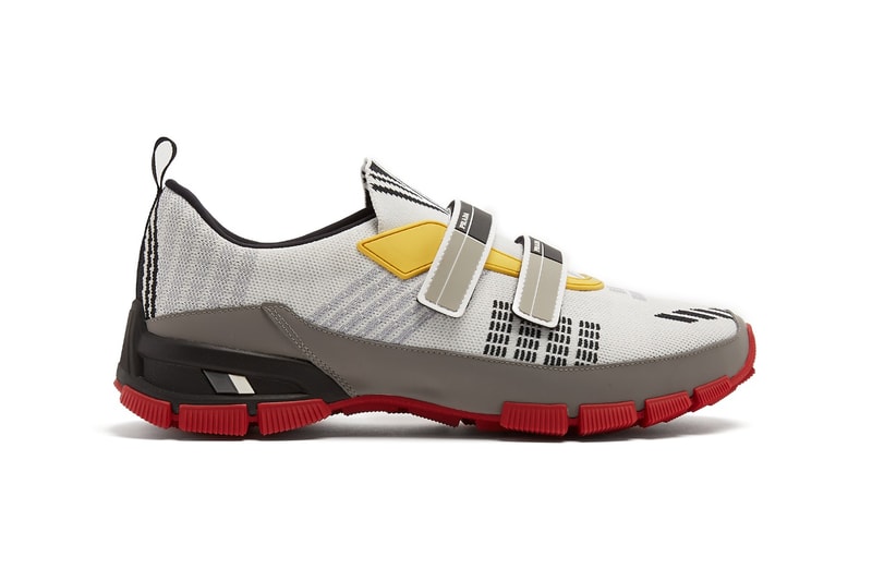 Prada Knited Trainer Italy jacquard knit rubber leather velcro footwear Release Info Drops