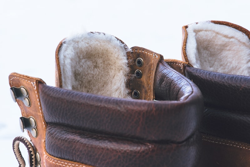 Ronnie Fieg Timberland KITH Chapter 3 distressed rust leather black navy nylon cream shearling release date footwear January 20