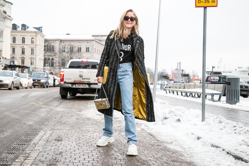 Stockholm Fashion Week Fall/Winter 2018 Street Style Streetsnaps Off-White Virgil Abloh Balenciaga Eytys Acne Studios Raf Simons adidas Originals Ozweego Fear of God