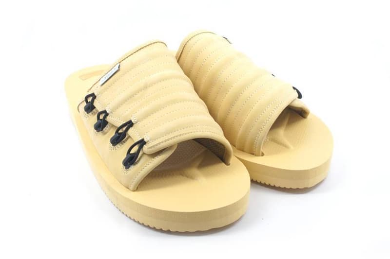 Suicoke x Nepenthes New York Limited Edition Slides Black Crocodile Wheat Nubuck