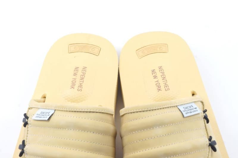 Suicoke x Nepenthes New York Limited Edition Slides Black Crocodile Wheat Nubuck