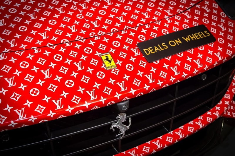Supreme x Louis Vuitton Ferrari F12 Berlinetta 2014 Custom Model For Sale Auction Deals on Wheels Supercar