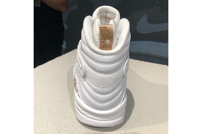 OVO Air Jordan 8 Closer Look Black White colorway