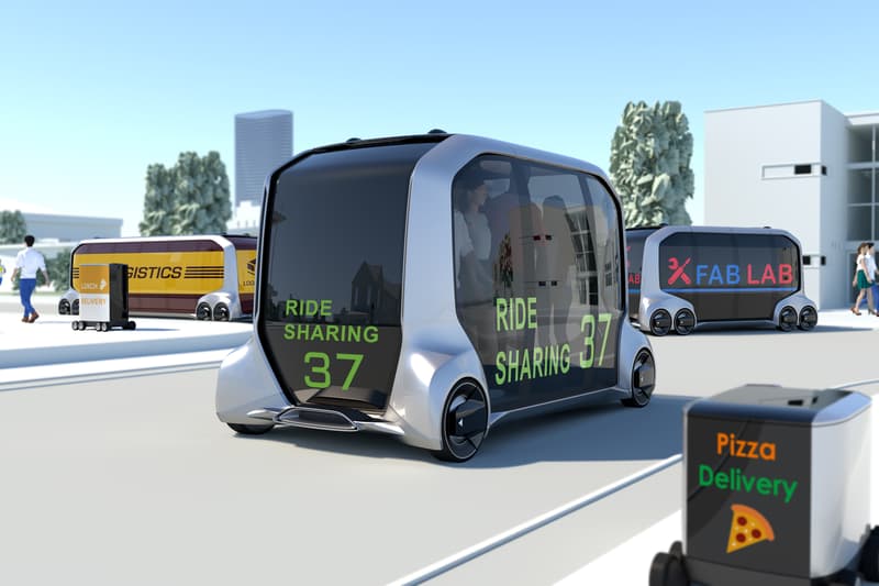 Toyota Amazon Uber Pizza Hut ePalette Alliance concept CES 2018 Self Driving Automated Store