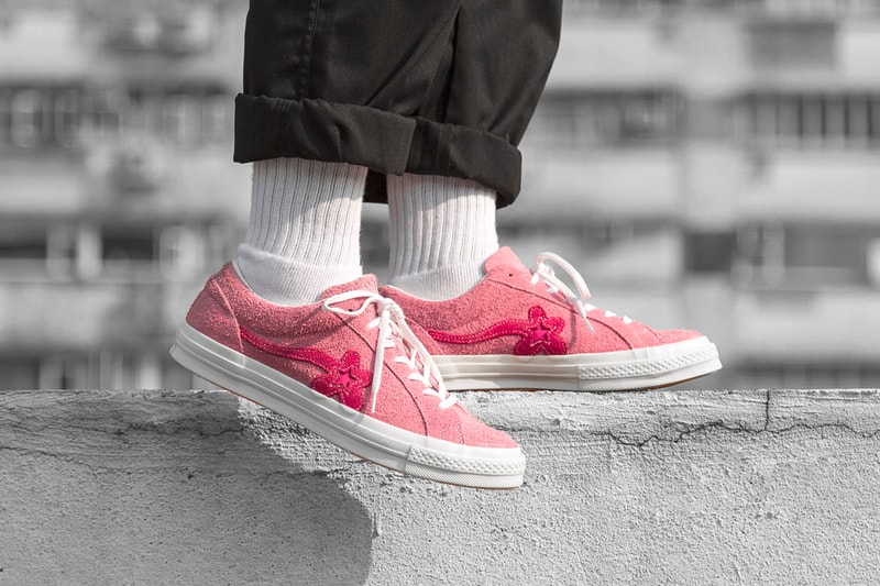 Tyler, The Creator Converse GOLF le FLEUR* On Foot Look Release Geranium Pink Jade Lime Bachelor Blue