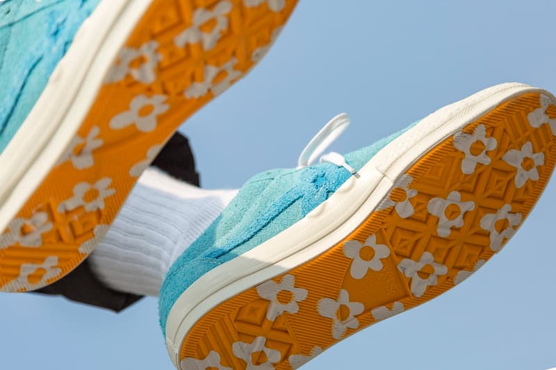 Tyler, The Creator Converse GOLF le FLEUR* On Foot Look Release Geranium Pink Jade Lime Bachelor Blue